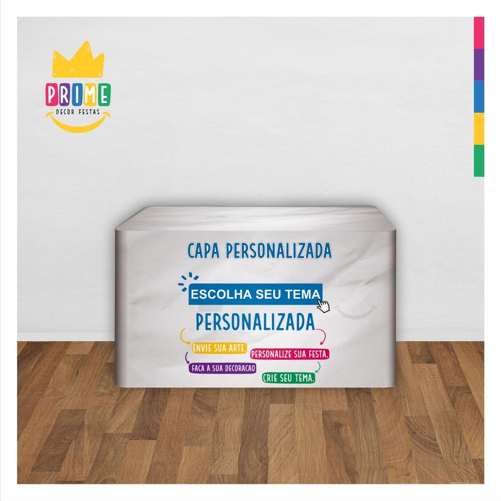 Capa De Mesa Personalizada em Tecido Sublimado Veste Fácil — imagem 2 de 2