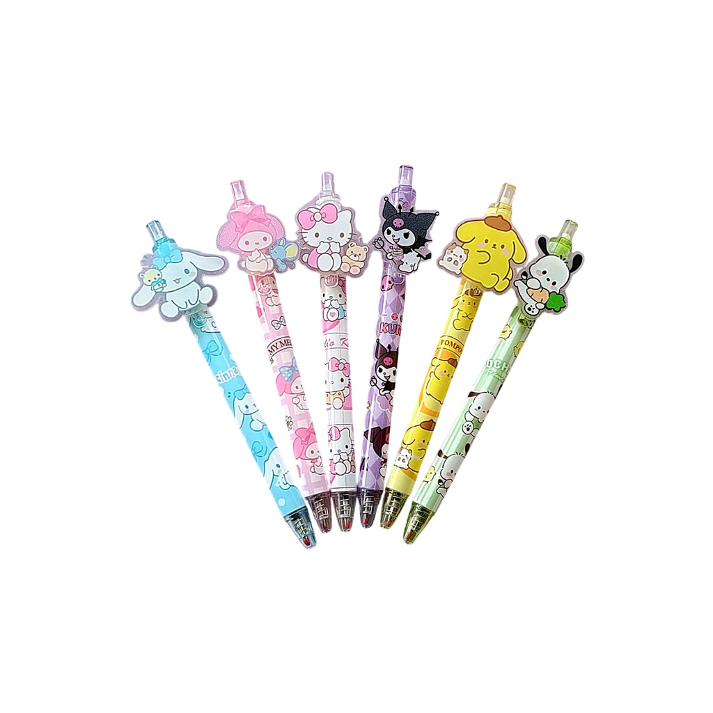 Caneta fofa com pingente 3D com bixinhos da turma da Hello Kitty em Oferta na Shopee