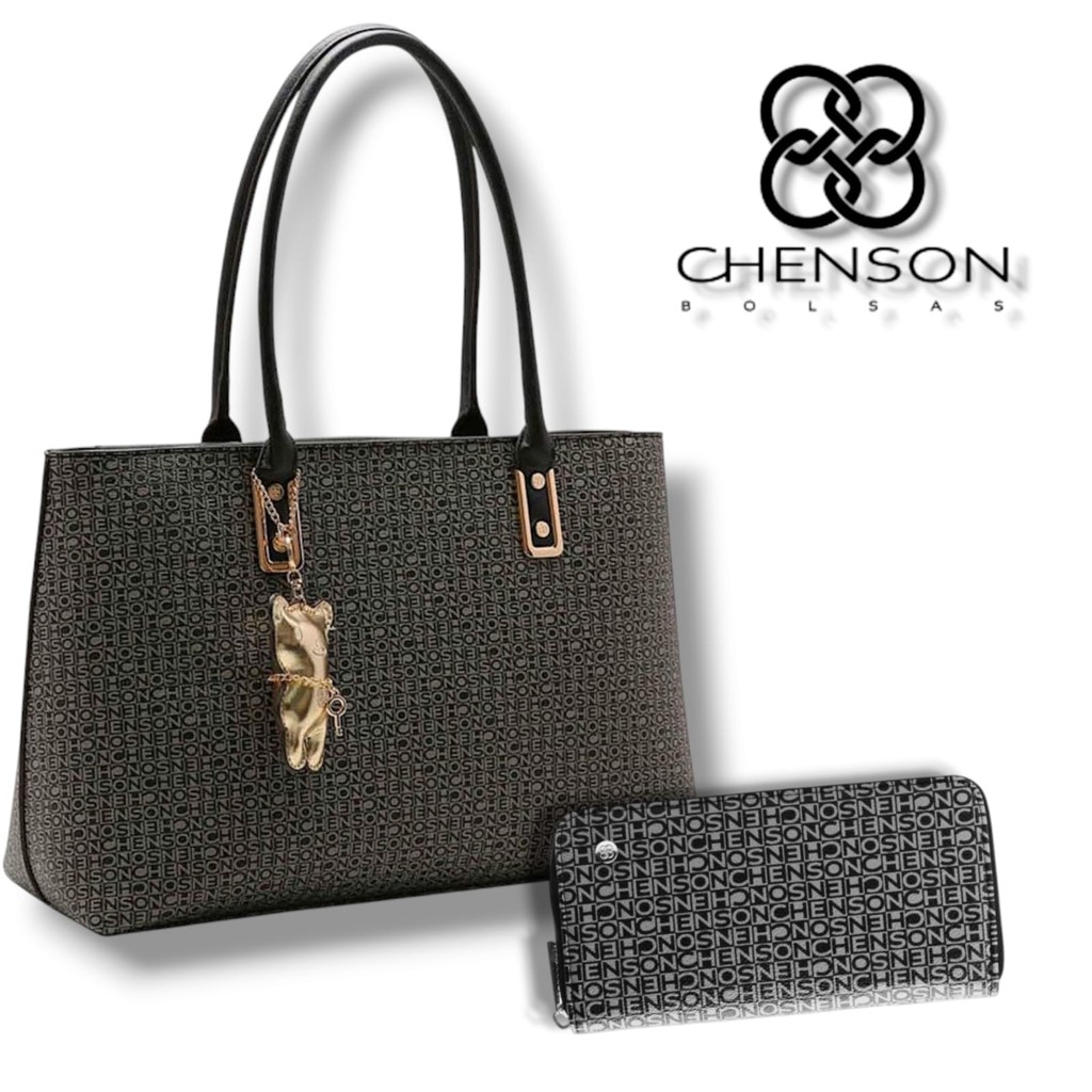 Kit Bolsa Chenson Mini Monograma Tote + Carteira Chenson Original 83603 / 15193