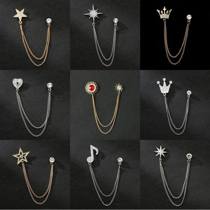 Broche De Corrente Da Moda , Acessório De Terno Personalizado , Alfinete De Colarinho