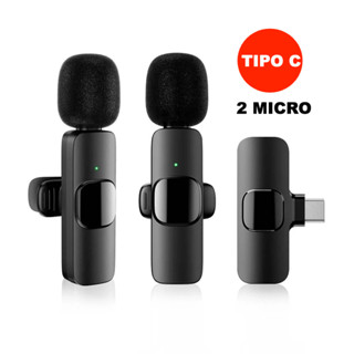 Microfone de Lapela K9 Vlog Sem Fio Alta Definição Compatível TIPO-C e IPhone em Oferta na Shopee