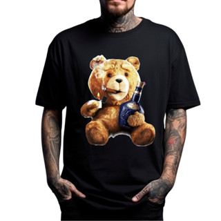 Camiseta Urso com bebida masculina feminina Algodão 30.1 Envio Rapido P ao Plus Size em Oferta na Shopee