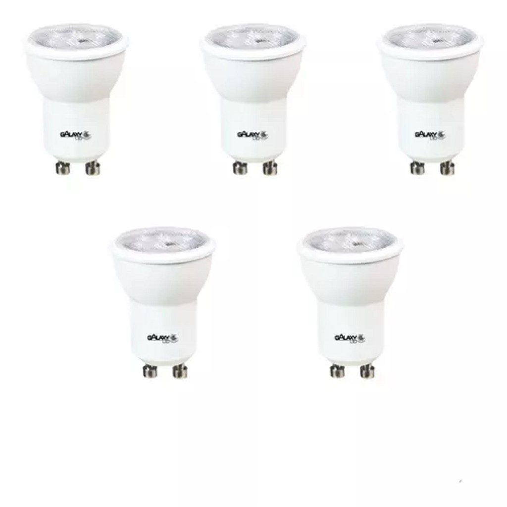 Kit Promoção Lâmpadas Led Dimerizavel Mini Dicroica Mr11 Gu10 4w Branco Quente  3000k 127V Galaxy