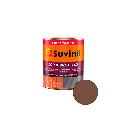 Tinta Esmalte Sintético Cor e Proteção Tabaco Brilhante 900ml - SUVINIL - Home & Living