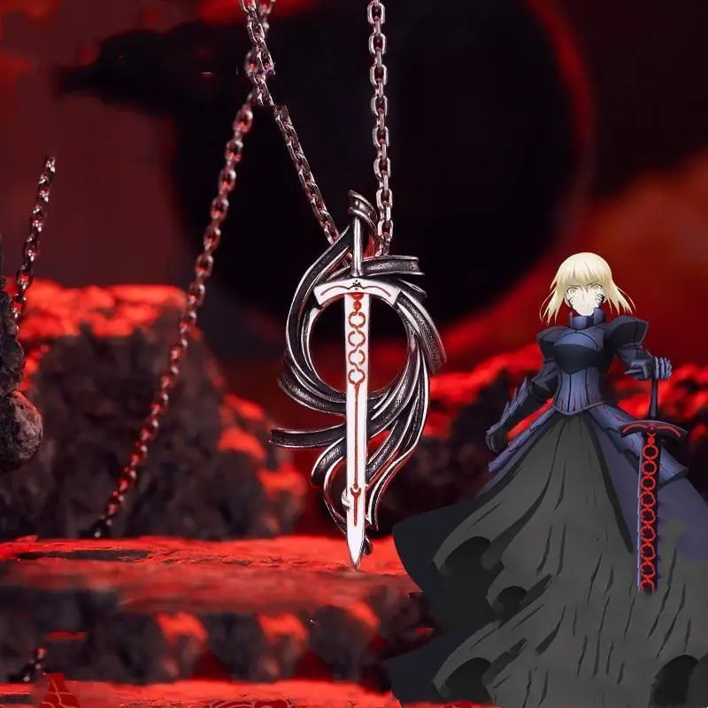 Anime Fate Stay Night Sabre Alter Moda Colar Joias Cosplay Acessórios Para Festa