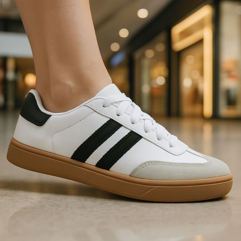 Tênis Feminino Casual Retrô Vintage Perfeito para o Dia a Dia (Forma Pequena)