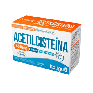 Acetilcisteína 600mg 16 Cápsulas - Katiguá + em Oferta na Shopee