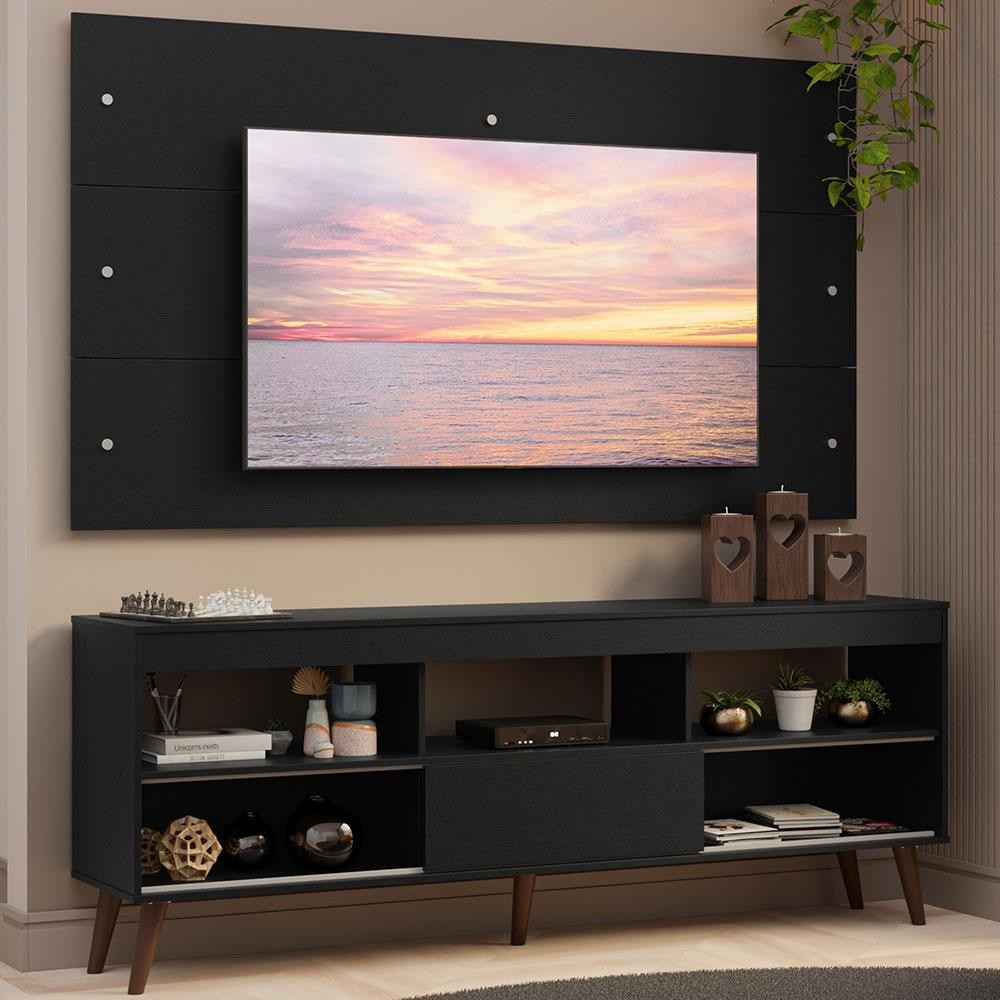 Rack com Painel para TV até 65 Polegadas com Pés Detroit Madesa em Oferta na Shopee