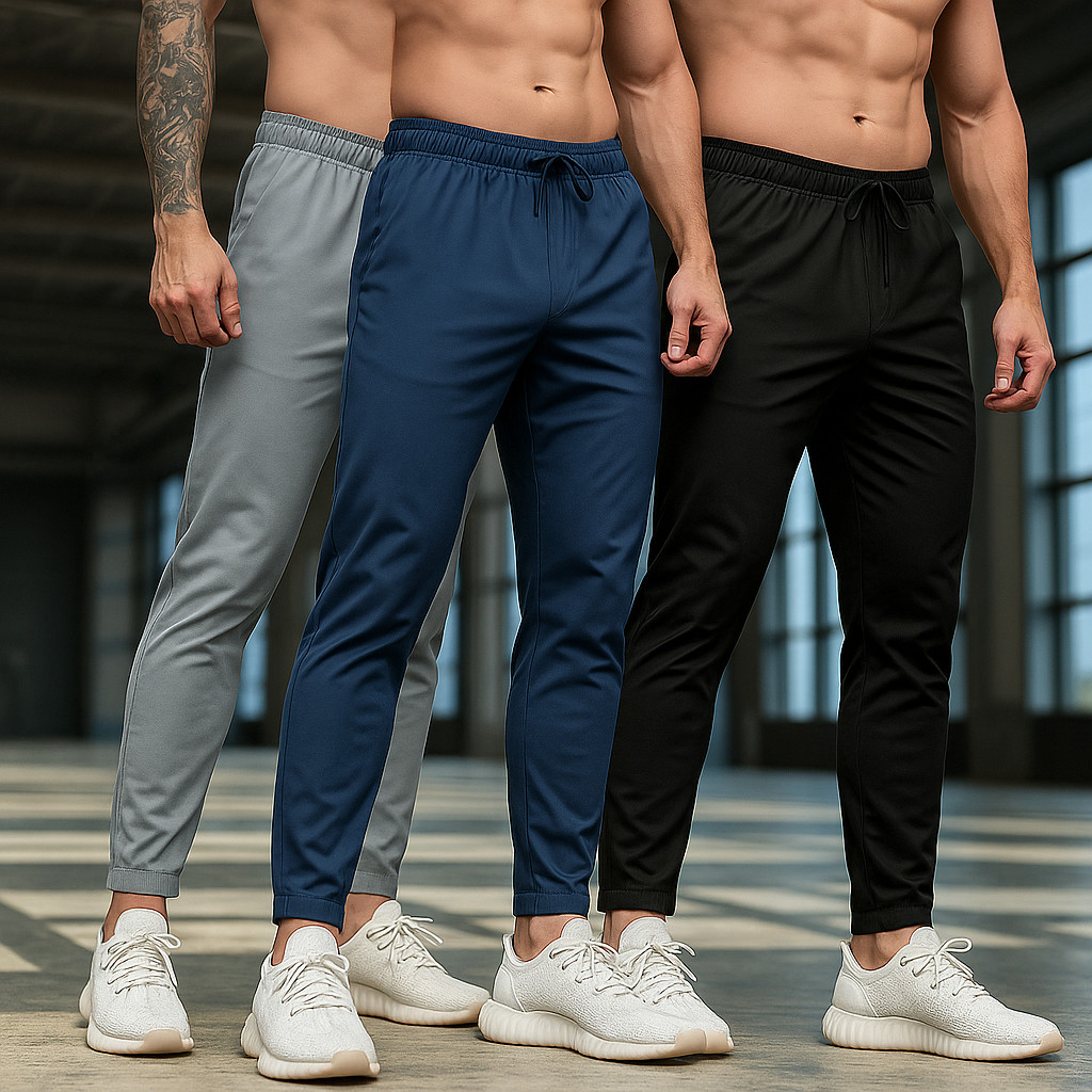 Kit 03 Calça Chimpa  Fitness Casual Cós Ajustável Promoção Esportivo