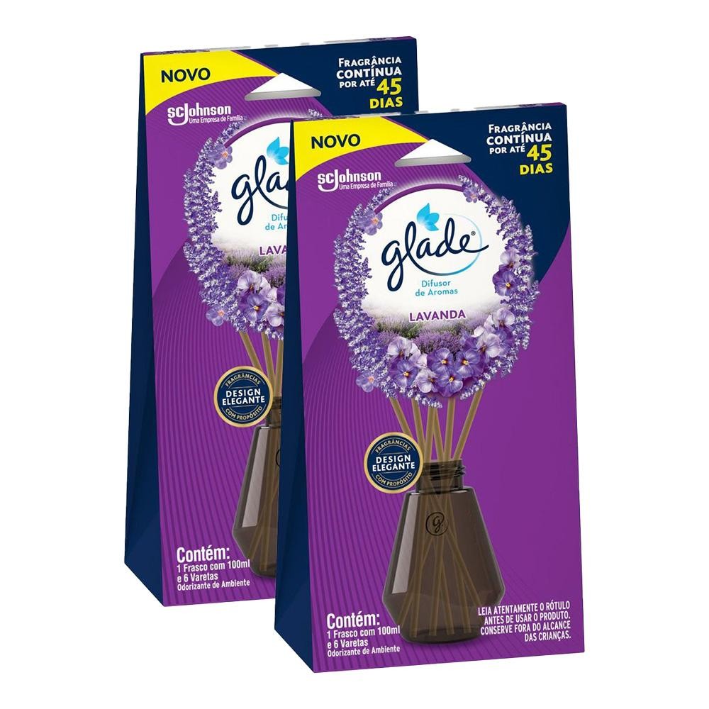 Kit 2 Difusor de Ambiente Glade Lavanda 100ml cada em Oferta na Shopee