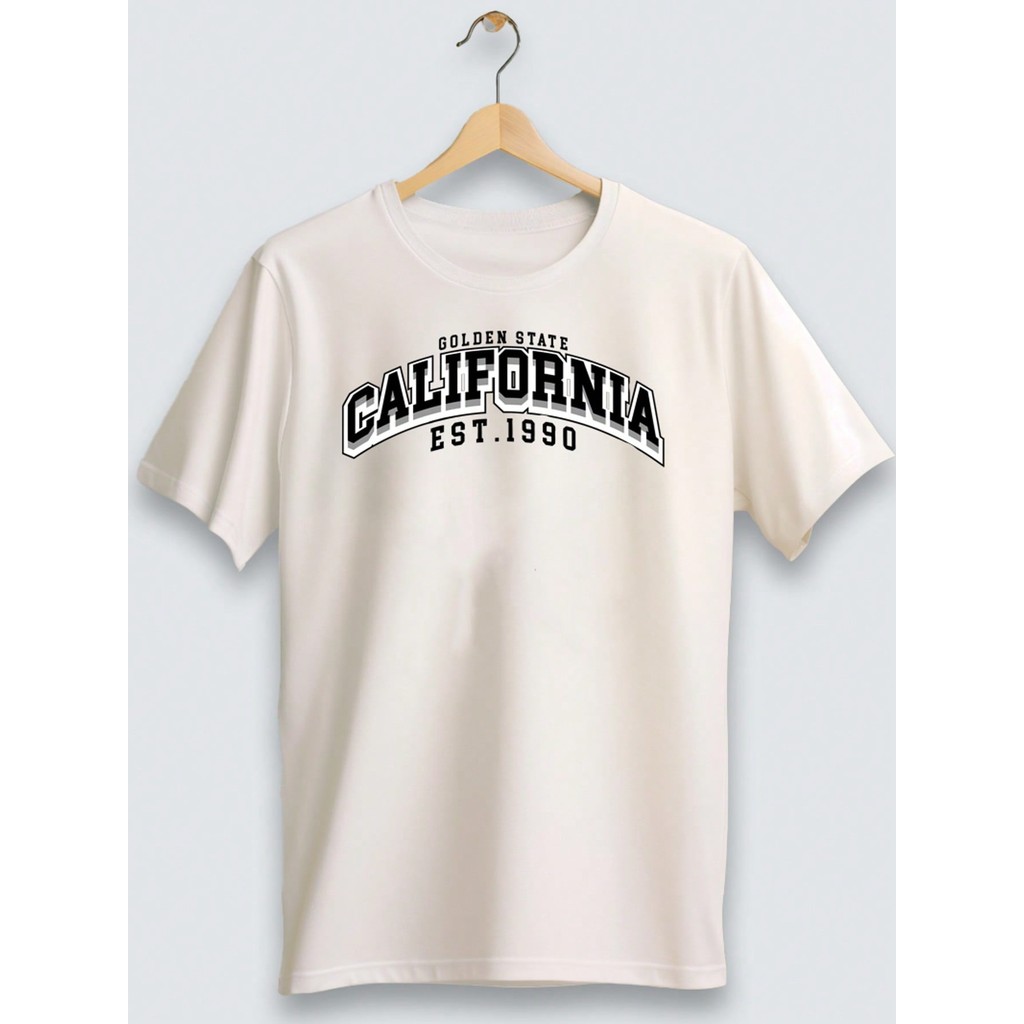 Camisa Costa e Frente Estampada Infantil e Juvenil Cidade California 1990