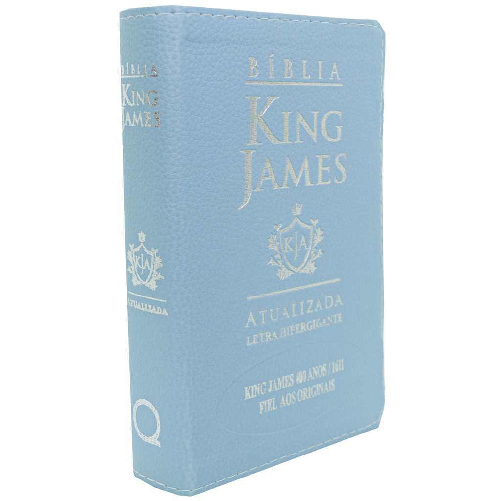 Bíblia King James Atualizada KJA 400 Anos - Letra Hipergigante - Capa Luxo Azul em Oferta na Shopee