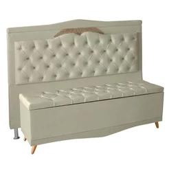 Kit Cabeceira De Cama Box E Calçadeira Baú Madri Queen 160 Cm Suede Porcelana Do Lar Móveis E Decoração