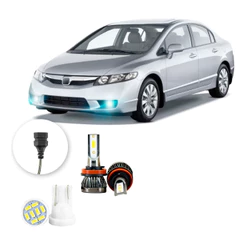 Ultra Led Nano Honda Civic 2009-2011 H11 22000lm Milha