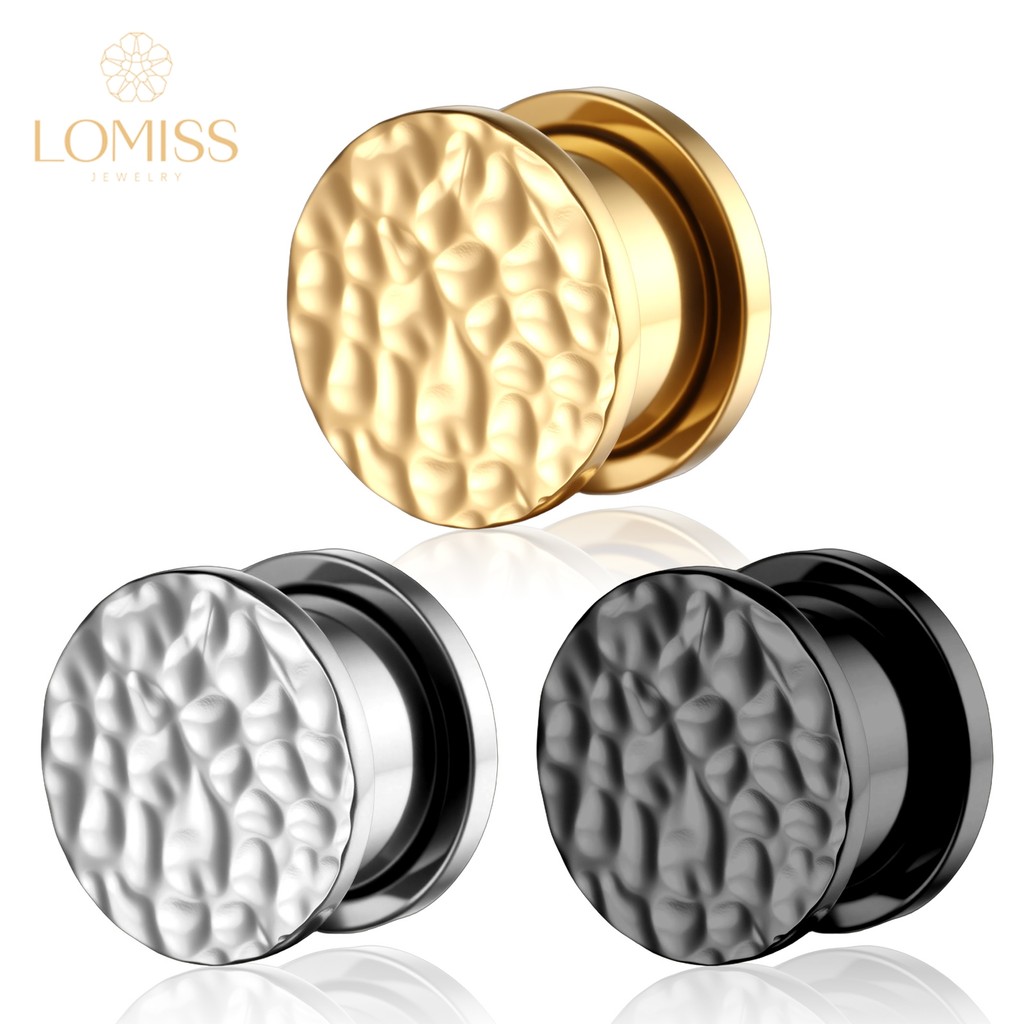 Alargador de Orelha Personalizado Aço Cirúrgico Black Topo Ondulado Detalhado em Oferta na Shopee