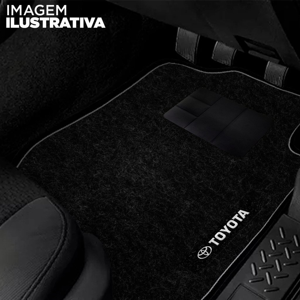 Kit de tapetes 5 peças específico Etios Sedan 2012 a 2021 Carpete Preto