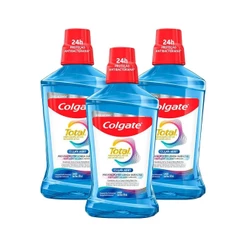 Kit 3 Enxaguante Bucal Colgate Total 12 Clean Mint 500ml
