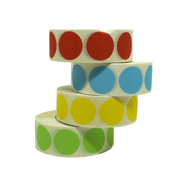 Obréia Colorida 25mm para alvo de tiro esportivo – Rolo c/ 1000 unidades - escolha a cor.