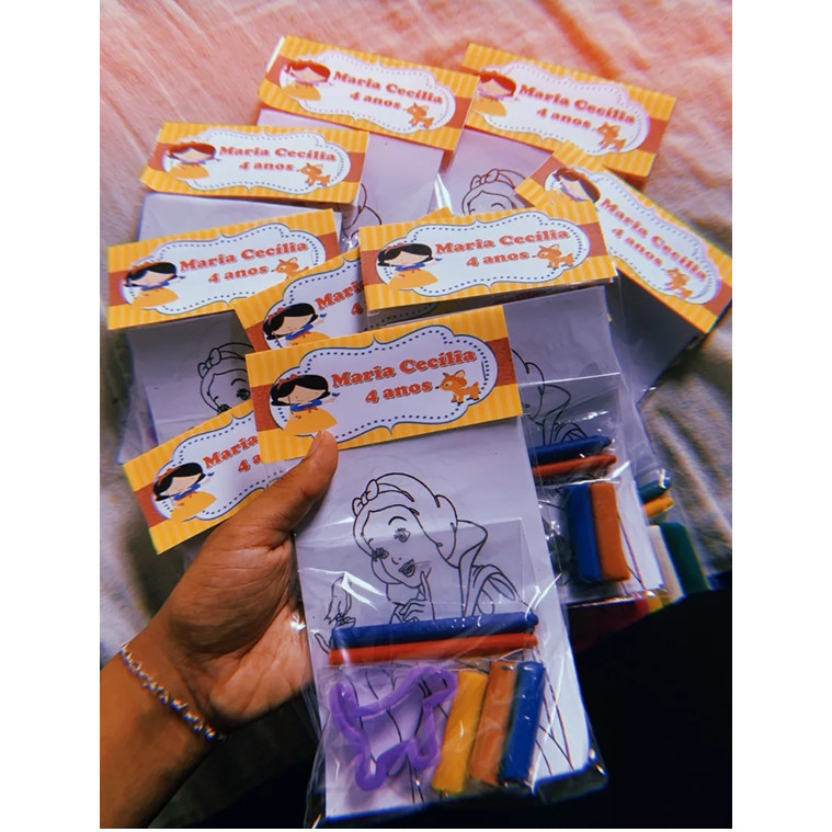 25 Kit Massinha + Colorir Lembrancinha para Festa Escolher O Tema Variado em Oferta na Shopee