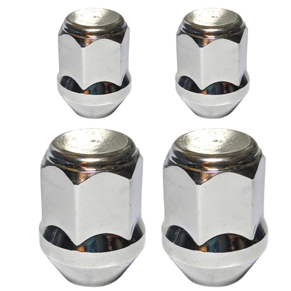 Kit 4 Porcas Roda Cromada Ecosport Fiesta Ka - 1° Linha