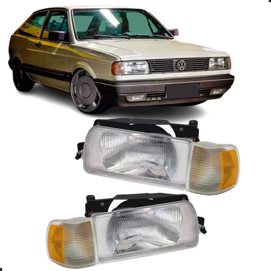 Par Farol Pisca Gol Parati G1 Quadrado 91 92 93 Vidro em Oferta na Shopee