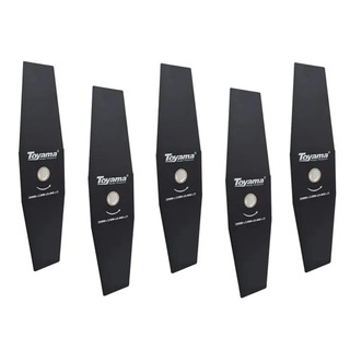 KIT 05 LÂMINAS PARA ROÇADEIRA COM 2 PONTAS EM AÇO com Adaptador de Furo 350×25,4×2,0MM UNIVERSAL TOYAMA ORIGINAL em Oferta na Shopee