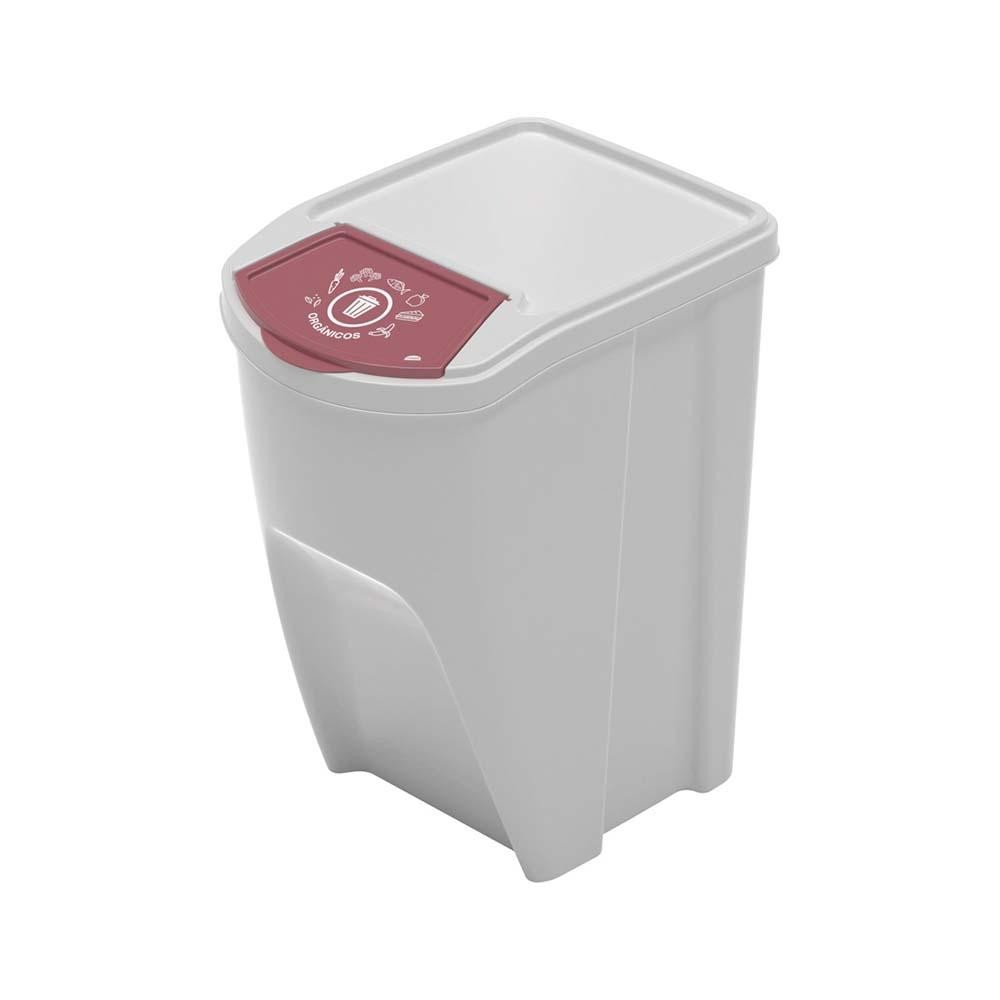 Lixeira Empilhável Seletiva 34 L Orgânico Branca Plasútil - Home & Living
