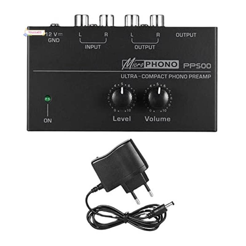 [Hot]Pré-Amplificador Phono Ultracompacto PP500 Com Controle De Volume De Nível Plugue Ue