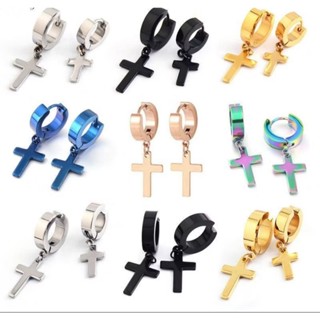 Kit 12 Brincos Argola Cruz 4mm Aço Inoxidável Masculino/Feminino em Oferta na Shopee