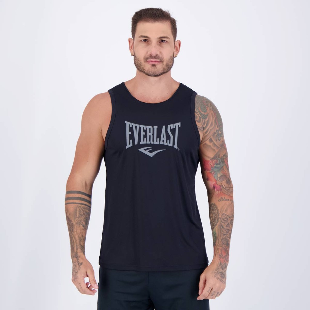 Regata Everlast Basic Preta em Oferta na Shopee