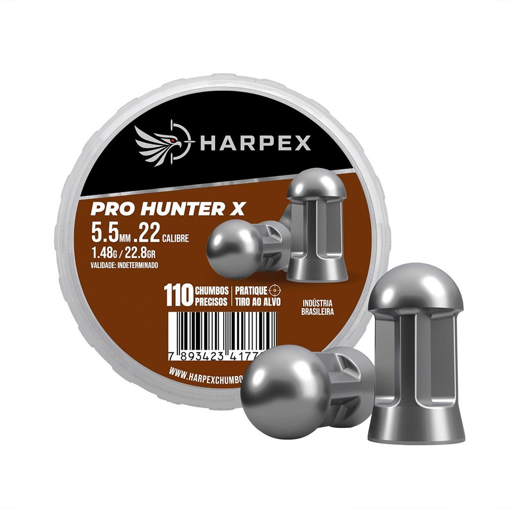 Chumbinho Pro Hunter X 5.5mm 110 Unidades - Harpex em Oferta na Shopee
