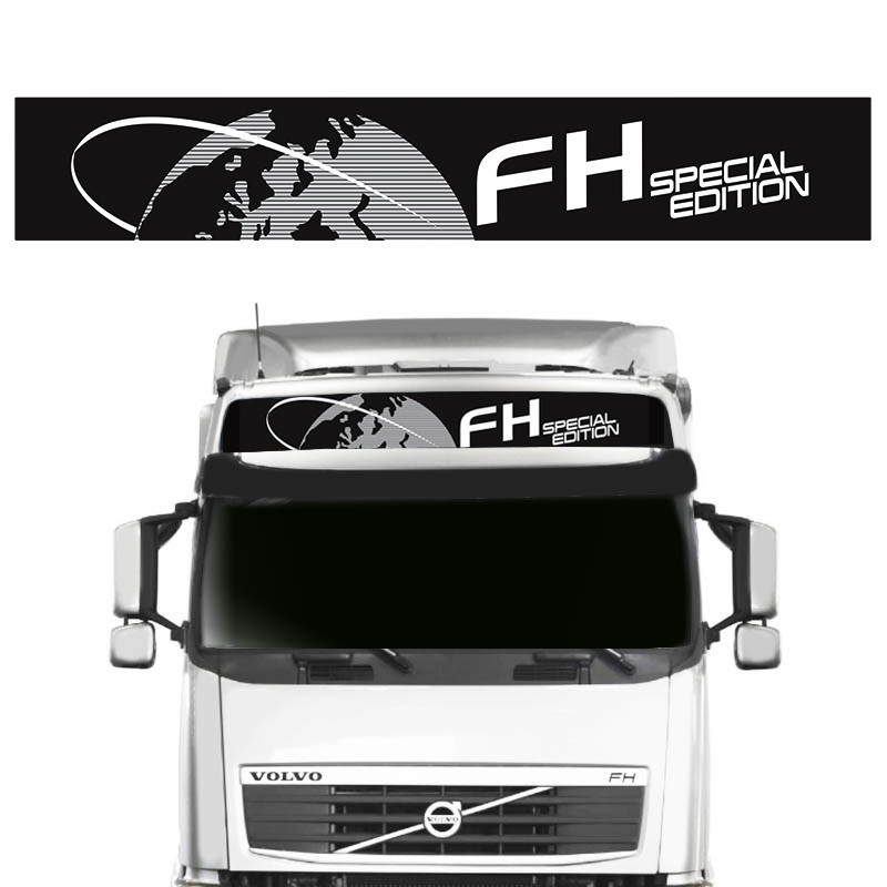 Faixa Volvo Fh Special Edition Adesivo Quebra-Sol Cinza em Oferta na Shopee