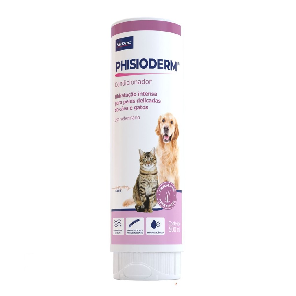 Phisioderm Condicionador 500 ML Cães e Gatos - Virbac em Oferta na Shopee