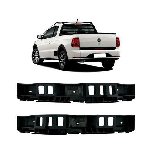 Par Suporte Guia Parachoque Traseiro Saveiro G5 G6 G7 em Oferta na Shopee