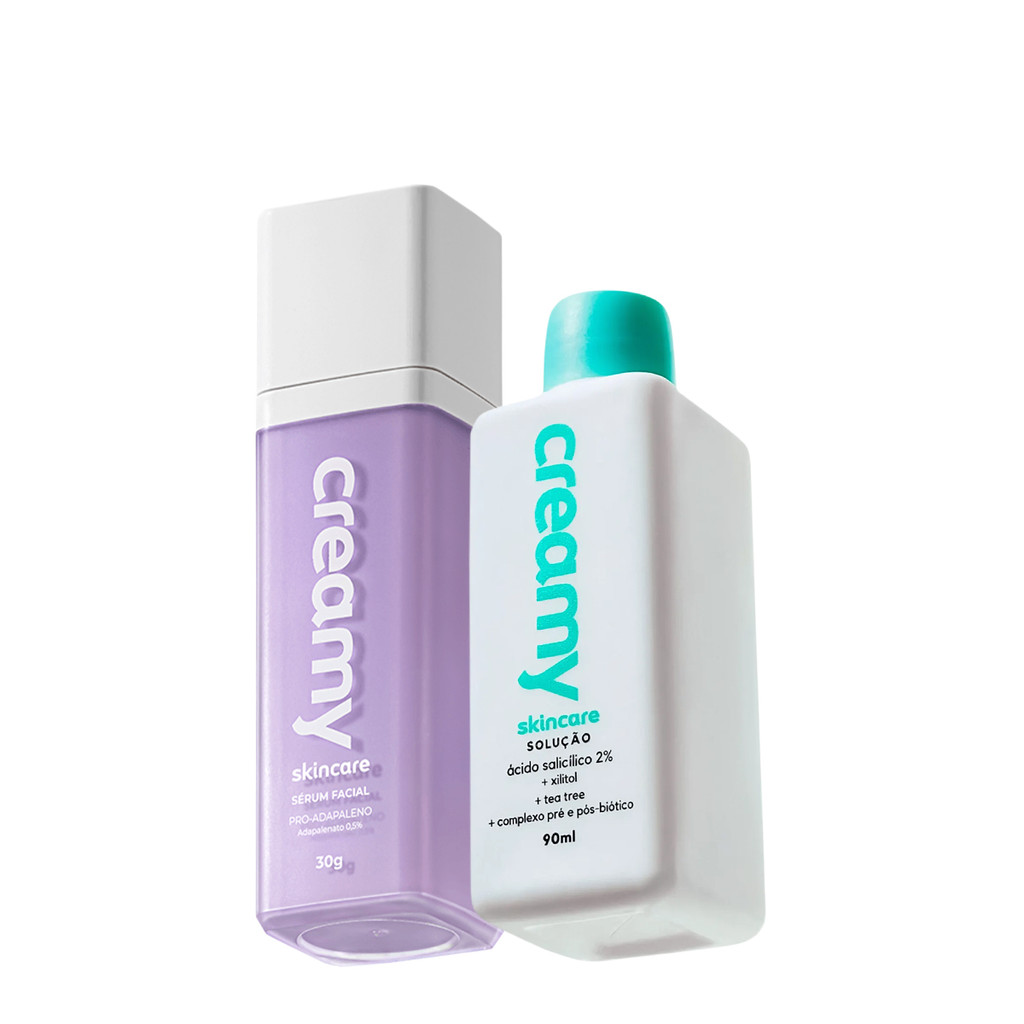 Kit Creamy Skincare Pro-Adapaleno Ácido Salicílico Sérum Tônico (2 produtos) em Oferta na Shopee