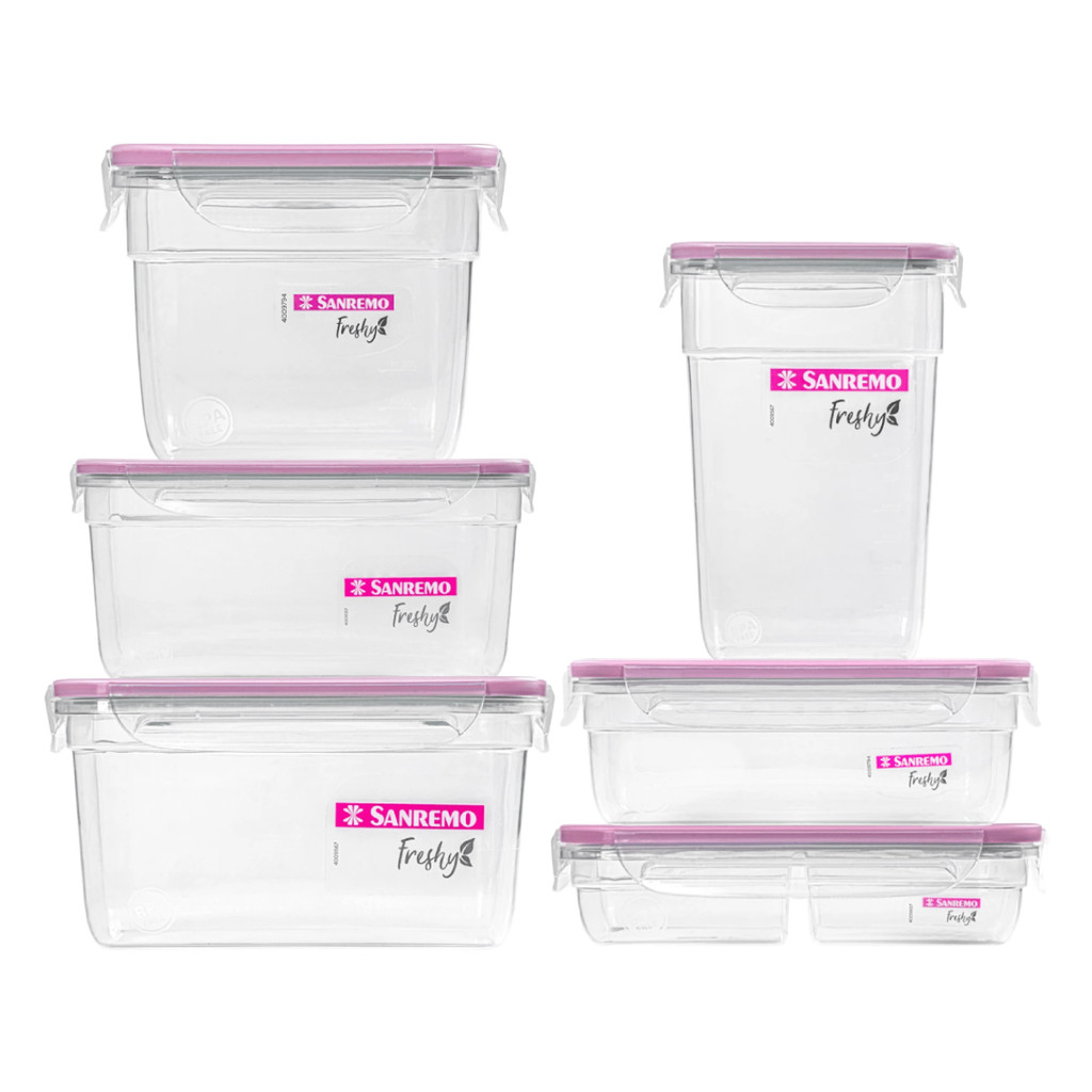 Kit Pote Plástico Hermético Freshy Açaí 6 Unidades Sanremo em Oferta na Shopee