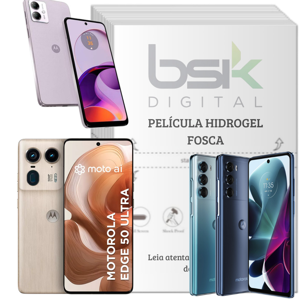 Película Hidrogel Premium Ultra Fosca Motorola Todos Modelos Moto G Edge One Hyper Fusion Pro Power Razr Ultra Zoom Plus