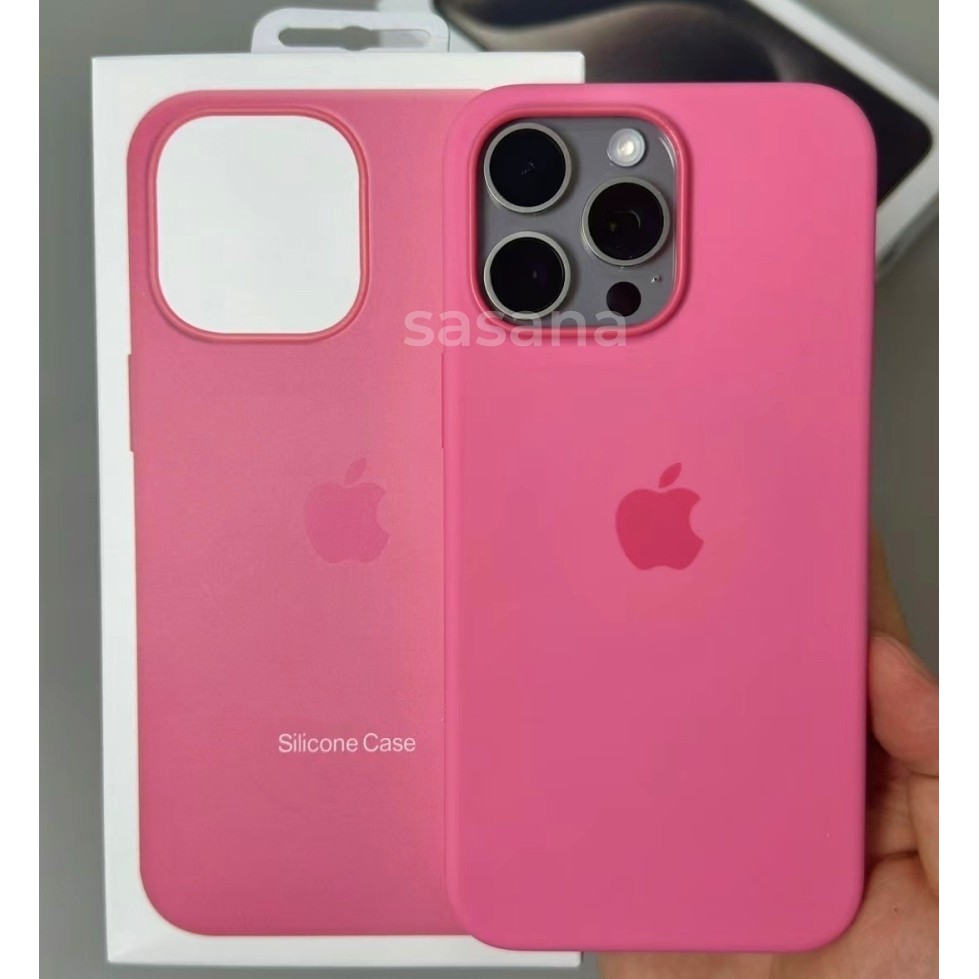 Rosa MagSafe Silicone Líquido Para iphone 16/15/14/13/12/Pro Max/Plus/mini Capa De Telefone De Alta Qualidade Animado po