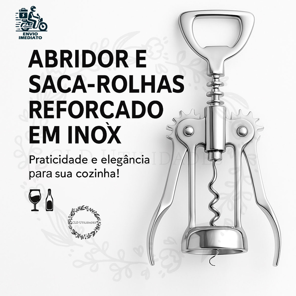 Abridor de Garrafas de Vinho Saca Rolhas Forte de Metal Multiuso