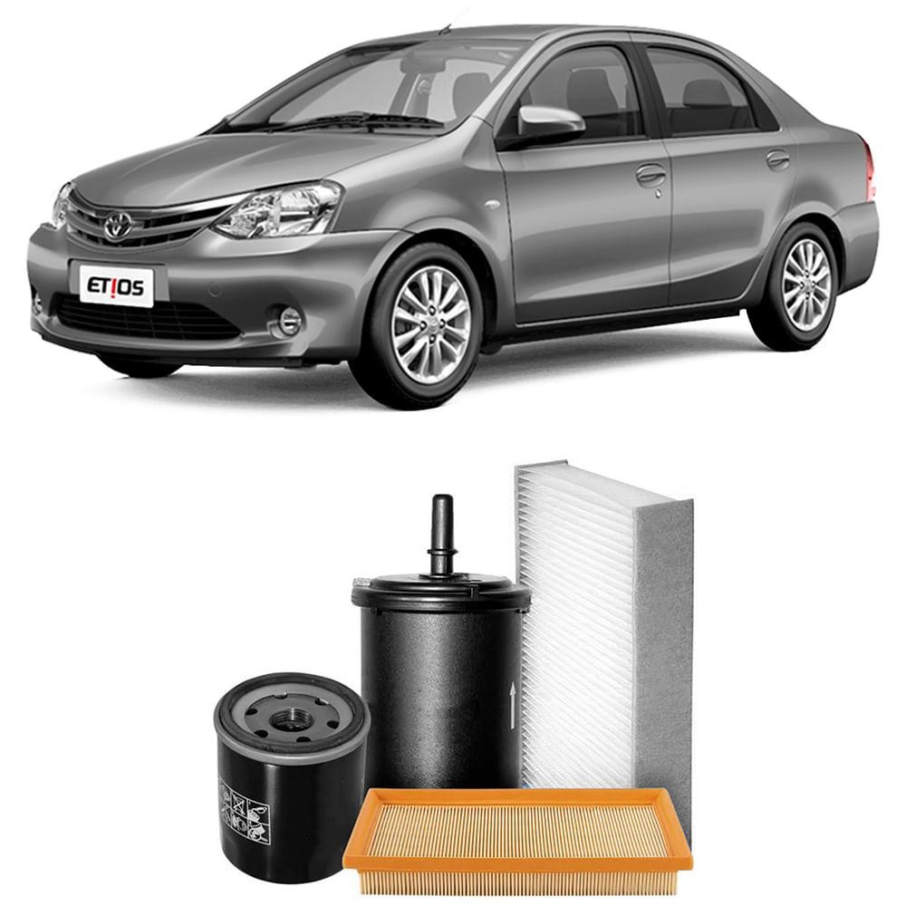 Detalhes do Kit Troca de Filtros Etios 1.3 1.5 16V Flex 2012 a 2021 Flex