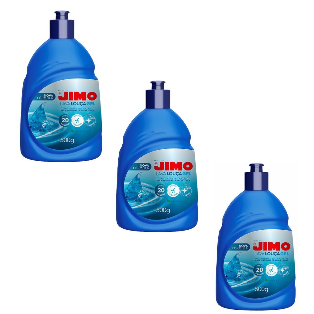 KIT 3 JIMO LAVA-LOUCA GEL 500G