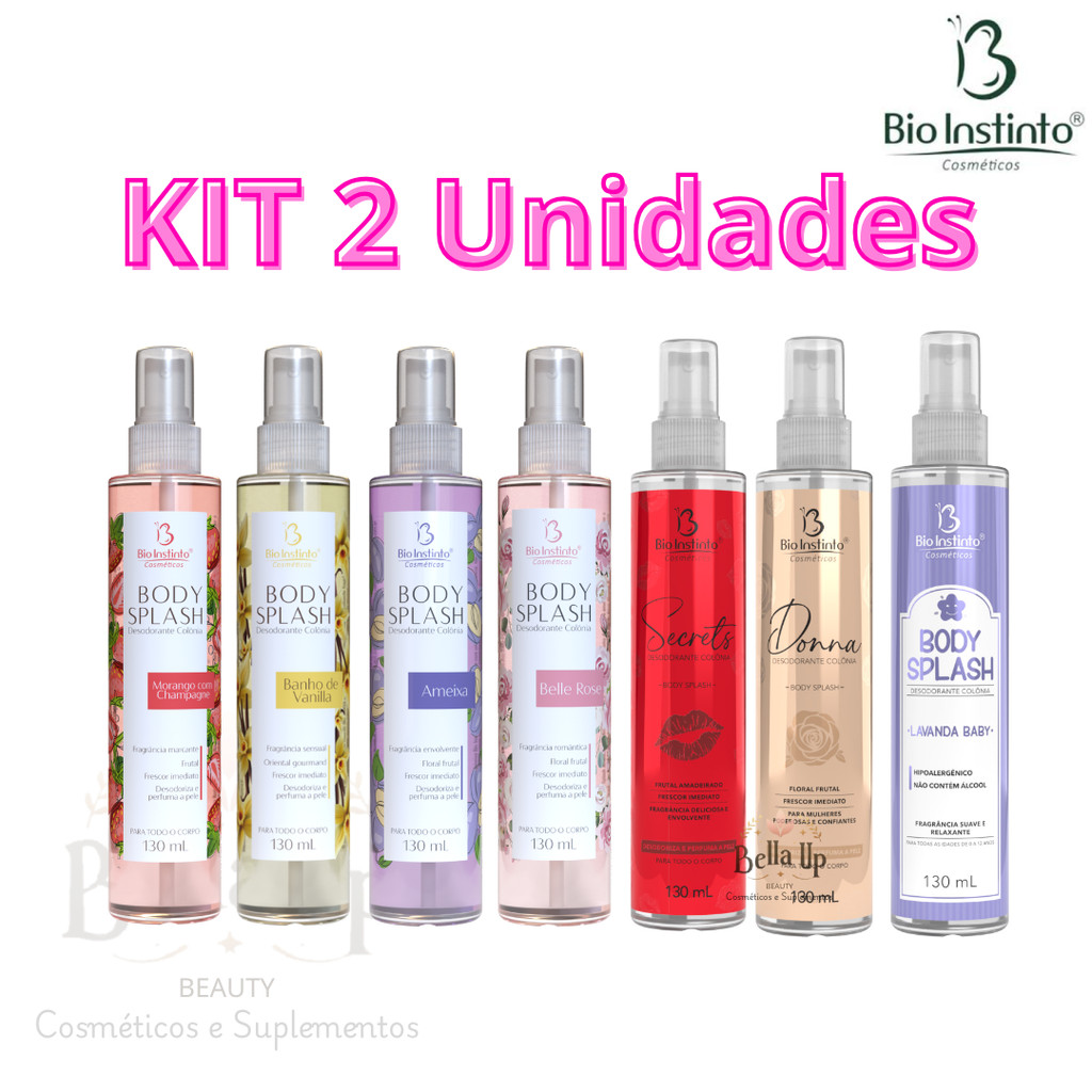 2UN Body Splash Perfume Corporal Feminina Aromas Marcantes Envolvente Bolsa Casa Beleza em Oferta na Shopee
