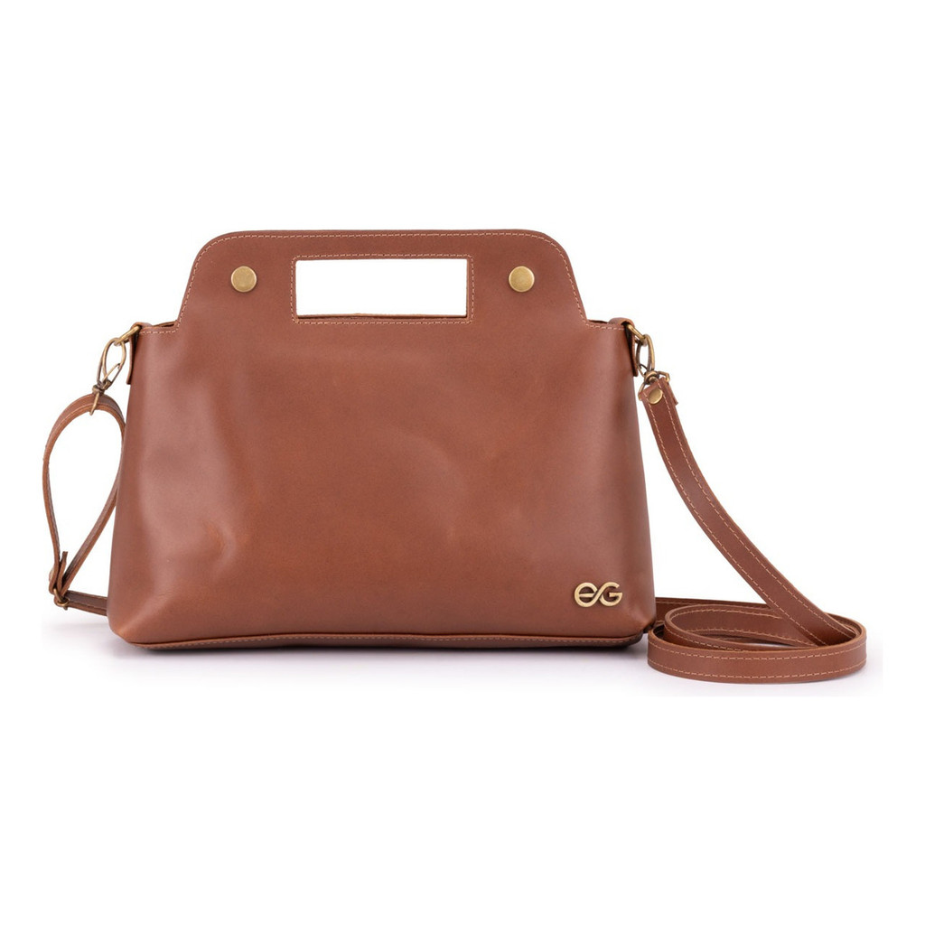 Bolsa Feminina Transversal mão ombo Couro Legítimo Média Tiracolo