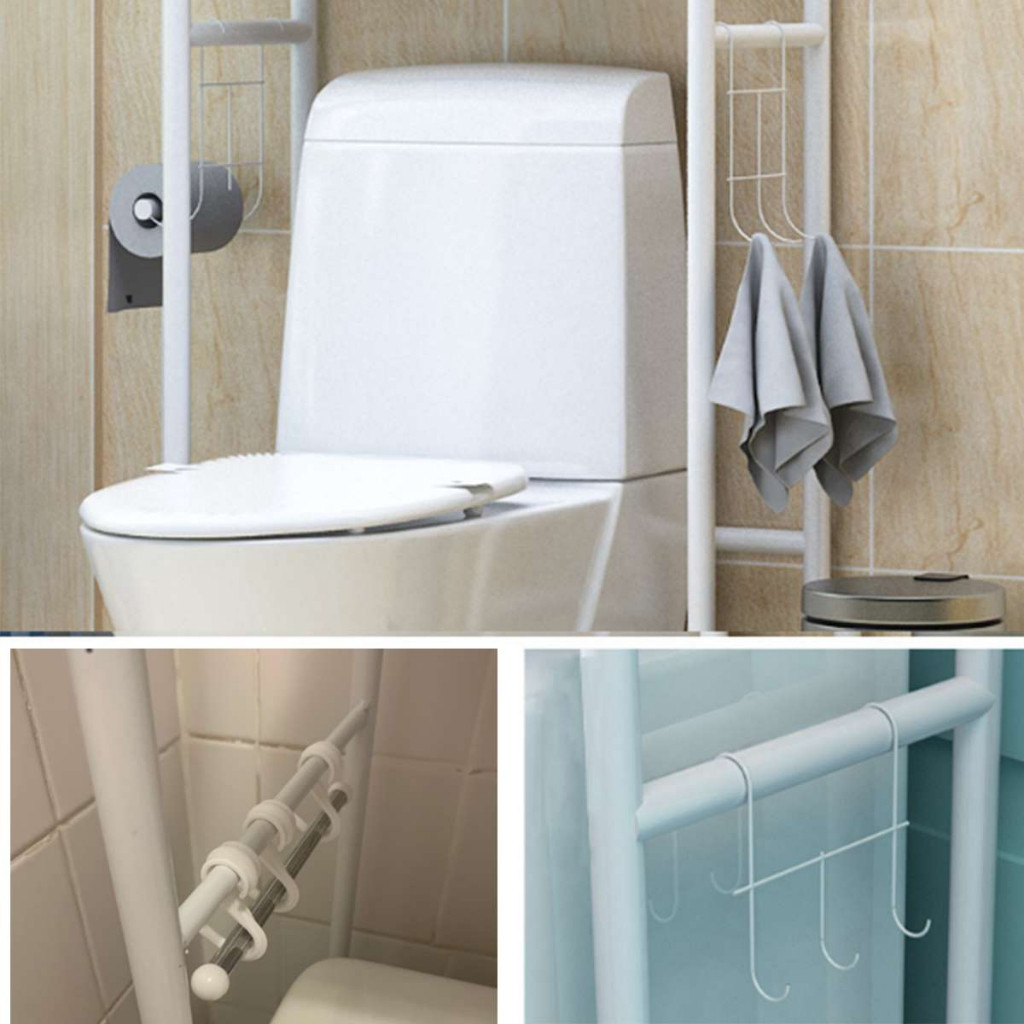 Rack Organizador De Banheiro Prateleira Estante Multifuncional Com Suporte Armazenamento