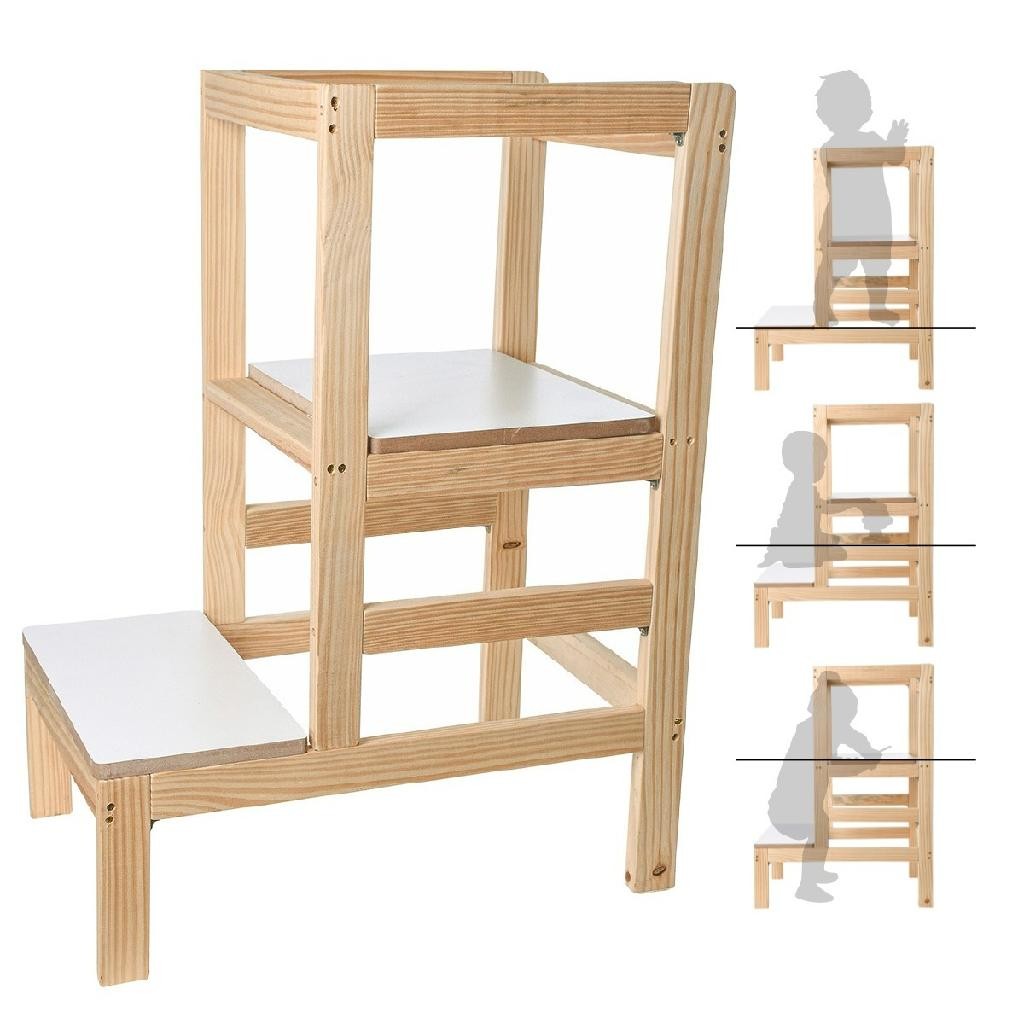 Torre Aprendizado Infantil Montessoriana Cadeirão Com Escada