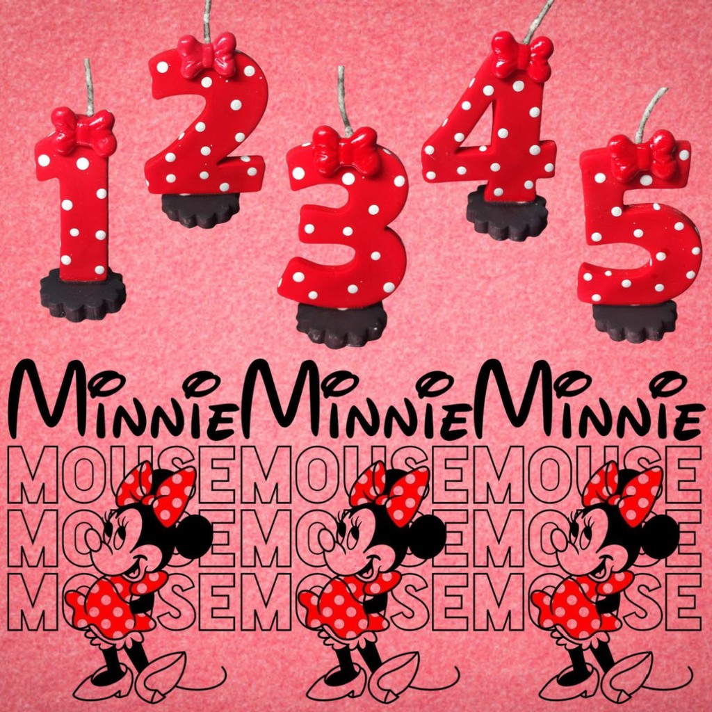 Vela Biscuit Minnie Miney Ratinha Para Aniversário Temático - Porcelana Fria