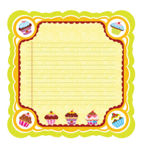 Papel Scrapbook Cupcake Estilzada Pautada SDF129 Toke e Crie