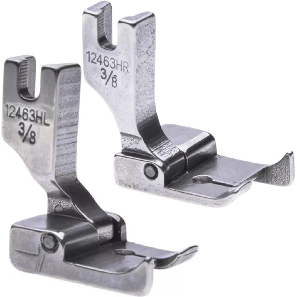 02 Calcador Guia Pesponto 3/8 10mm Costura Reta Industrial Esquerdo Direito