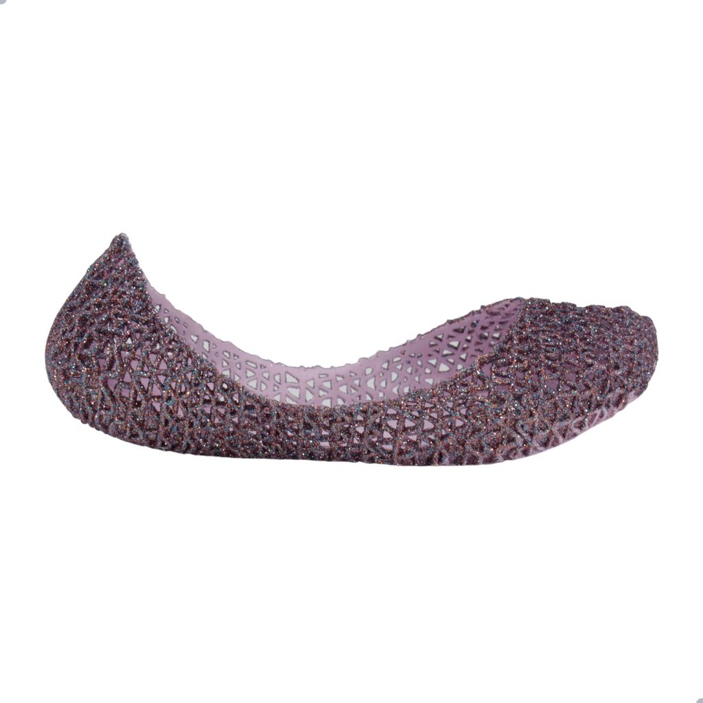 Sapatilha Mini Melissa Campana Papel Infantil Rosa Claro Glitter