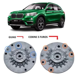 Coxim Amortecedor Dianteiro 5 Furos Bmw X1 F48 F49 2014 2015 2016 2017 2018 2019 2020 2021 2022